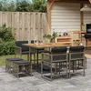 Image de vidaXL 9-delige Tuinset met kussens poly rattan grijs3211502