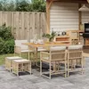 Image de vidaXL 9-delige Tuinset met kussens poly rattan beige3211504