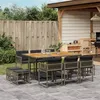 Image de vidaXL 11-delige Tuinset met kussens poly rattan grijs3211514
