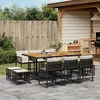 Image de vidaXL Ensemble à Manger de Jardin avec Coussins 11 pcs, Table et Chaises à Dossier Rabattable, Meubles d'Extérieur Patio 3211515