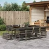 Image de vidaXL Ensemble à manger de jardin 13 pcs gris résine tressée 3211520