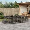 Image de vidaXL Ensemble à Manger de Jardin avec Coussins 15 pcs, Table et Chaises à Dossier Rabattable, Meubles d'Extérieur Patio 3211532
