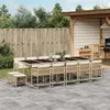 Image de vidaXL Salon de Jardin avec Coussins 11 pcs, Canapés de Terrasse, Ensemble de Meubles de Patio, Mobilier d'Extérieur, Beige 3225519