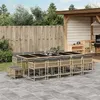 Image de vidaXL Salon de Jardin avec Coussins 12 pcs, Canapés de Patio, Ensemble de Meubles, Mobilier de Terrasse Extérieur, Noir 3260655