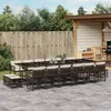 Image de vidaXL Salon de Jardin avec Coussins 11 pcs, Canapés de Patio, Ensemble de Meubles, Mobilier de Terrasse Extérieur, Noir 3223845