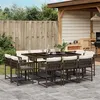 Image de vidaXL 11-delige Tuinset met kussens poly rattan bruin3211569