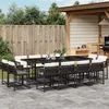 Image de vidaXL Ensemble à manger de jardin 13 pcs coussins noir résine tressée 3211578