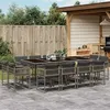 Image de vidaXL Ensemble à manger de jardin 13 pcs gris résine tressée 3211580