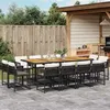 Image de vidaXL Salon de Jardin avec Coussins 9 pcs, Canapés avec Pieds Réglables, Ensemble de Meubles d'Extérieur Patio Terrasse, 3218057