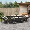 Image de vidaXL Ensemble à Manger de Jardin avec Coussins 15 pcs, Table et Chaises à Dossier Rabattable, Meubles d'Extérieur Patio 3211590