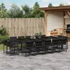 Image de vidaXL 15-delige Tuinset met kussens poly rattan zwart3211591