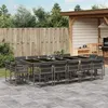 Image de vidaXL Ensemble à Manger de Jardin avec Coussins 15 pcs, Table et Chaises à Dossier Rabattable, Meubles d'Extérieur Patio 3211592