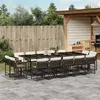 Image de vidaXL 15-delige Tuinset met kussens poly rattan bruin3211593