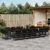 Image de vidaXL 17-delige Tuinset met kussens poly rattan zwart3211603