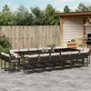 Image de vidaXL 17-delige Tuinset met kussens poly rattan bruin3211605