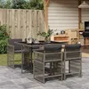 Image de vidaXL Ensemble à manger de jardin 5 pcs avec coussins Gris 3211616