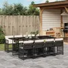 Image de vidaXL Ensemble à Manger de Jardin avec Coussins 9 pcs, Table et Chaises à Dossier Rabattable, Meubles d'Extérieur Patio 3211638