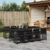 Image de vidaXL Ensemble à Manger de Jardin avec Coussins 9 pcs, Table et Chaises à Dossier Rabattable, Meubles d'Extérieur Patio 3211639