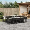 Image de vidaXL Ensemble à Manger de Jardin avec Coussins 11 pcs, Table et Chaises à Dossier Rabattable, Meubles d'Extérieur Patio 3211650