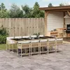 Image de vidaXL Ensemble à Manger de Jardin avec Coussins 11 pcs, Table et Chaises à Dossier Rabattable, Meubles d'Extérieur Patio 3211654