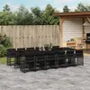 Image de vidaXL Ensemble à Manger de Jardin avec Coussins 13 pcs, Table et Chaises à Dossier Rabattable, Meubles d'Extérieur Patio 3211663