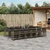 Image de vidaXL Ensemble à manger de jardin 13 pcs gris résine tressée 3211664