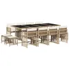 Image de Ensemble à Manger de Jardin vidaXL et coussins 13 pcs beige 3211702