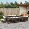 Image de vidaXL Salon de Jardin avec Coussins 10 pcs, Canapés avec Pieds Réglables, Ensemble de Meubles d'Extérieur Patio Terrasse, 3218237