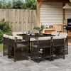 Image de vidaXL 9-delige Tuinset met kussens poly rattan bruin3211737