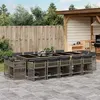 Image de vidaXL Ensemble à Manger de Jardin avec Coussins 15 pcs, Table et Chaises à Dossier Rabattable, Meubles d'Extérieur Patio 3211772