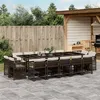 Image de vidaXL 15-delige Tuinset met kussens poly rattan bruin3211773