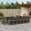 Image de vidaXL Ensemble à Manger de Jardin avec Coussins 17 pcs, Table et Chaises à Dossier Rabattable, Meubles d'Extérieur Patio 3211784