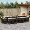 Image de vidaXL 17-delige Tuinset met kussens poly rattan bruin3211785