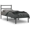 Image de vidaXL Bedframe met hoofdbord metaal zwart 75x190 cm355355