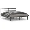Image de vidaXL Bedframe met hoofdbord metaal zwart 160x200 cm355368