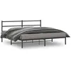 Image de vidaXL Bedframe met hoofdbord metaal zwart 193x203 cm355371