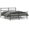 Image de vidaXL Bedframe met hoofd- en voeteneinde metaal zwart 160x200 cm355386