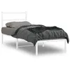 Image de vidaXL Bedframe met hoofdbord zonder matras metaal wit 75x190 cm355404