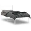 Image de vidaXL Bedframe met hoofdbord metaal wit 90x190 cm355406