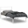 Image de vidaXL Bedframe met hoofdbord metaal wit 100x190 cm355408