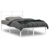 Image de vidaXL Bedframe met hoofdbord metaal wit 120x190 cm355411