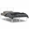 Image de vidaXL Bedframe met hoofdbord metaal wit 120x200 cm355412