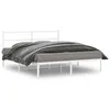 Image de vidaXL Bedframe met hoofdbord metaal wit 150x200 cm355416