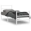 Image de vidaXL Bedframe met hoofd- en voeteneinde metaal wit 80x200 cm355423