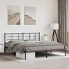 Image de vidaXL Bedframe met hoofdbord metaal zwart 183x213 cm355566