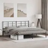 Image de vidaXL Bedframe met hoofdbord metaal zwart 193x203 cm355567