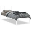 Image de Cadre de lit - VIDAXL - 80x200 cm - Métal blanc - Design classique - Espace de rangement