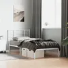 Image de vidaXL Bedframe met hoofdbord metaal wit 90x200 cm355603