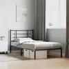 Image de vidaXL Cadre de Lit Métal avec Tête de Lit, Lit Simple avec Sommier à Lattes, Lit Adulte avec Pied, Meuble de Chambre, 355604
