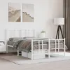 Image de vidaXL Cadre de Lit Métal avec Tête de Lit Pied de Lit, Lit Double avec Sommier à Lattes, Lit Adulte avec Pied Chambre, 355626